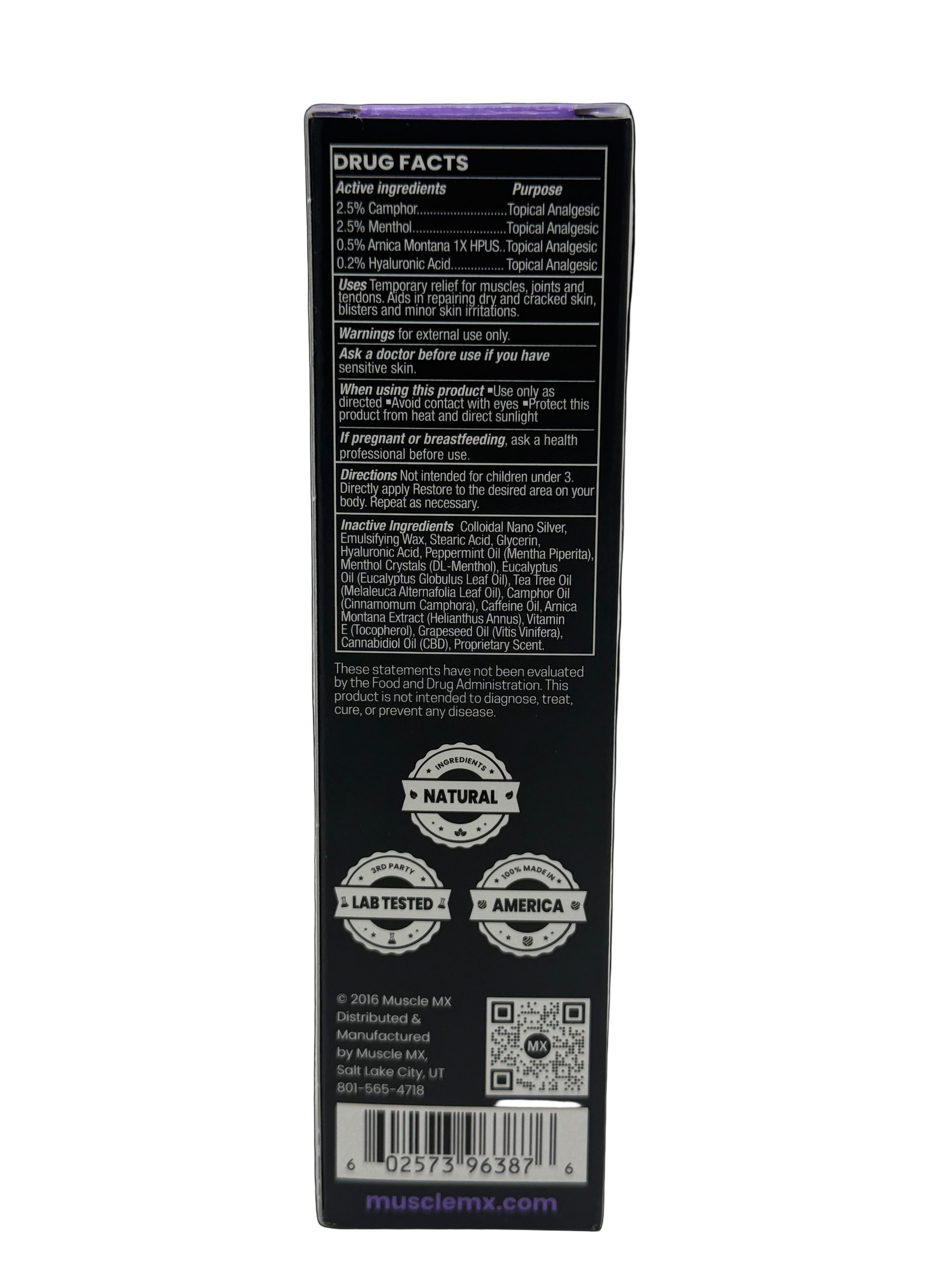 Muscle MX CBD Lotion 1000mg Restore